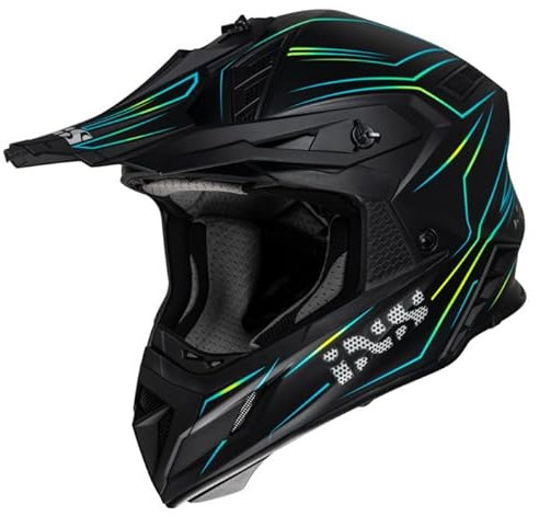 IXS iXS189FG 2.0 Motocross Helm, schwarz matt/gelb, 2XL (63/64)