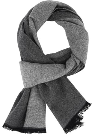 DiaryLook Herren Herbst Baumwolle kariert Schal-Winter Frühling Herbst Jungen Warm Lange Scarf mit Luxuriöse,Grau