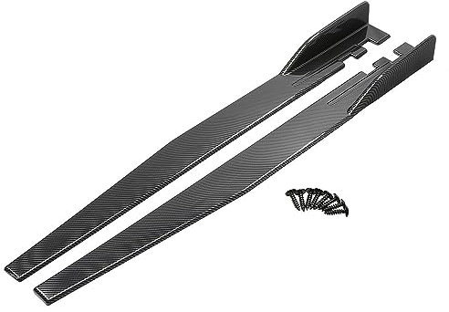Seitenschweller 2 Stück Universal Rocker Splitter Panel Verlängerung Winglet Wing Auto Side BodyKit für Audi A1 A3 A4 A5 A6 A7 A8 B6 B7 B8 B9 C6 C7 C8 D3 D4 D5 D6,A/Carbon Fiber