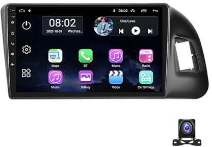 EsaSam 9-Zoll Android 11 Autoradio Bluetooth MP5 Player, Touchscreen Multimedia Radio Für Audi Q5 2005~2017 Mit 720P Rückfahrkamera, Unterstützt Carplay/Auto/FM/DSP/GPS Navi,Y2 2g+32g