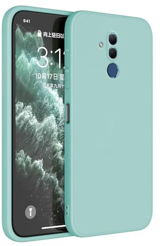 Topme Cover per HUAWEI Mate20 Lite (6.3 Inches) Custodia Case, Protezione Della Pelle Della Custodia in Silicone Tpu - Ciano chiaro