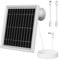 ARVALOLET 5W Solar Panels Supply IP65 Waterproof Solar Panel Charger 360° Adjustable Wall Mount with DC Port 9.8ft Charging Cable for Ring Stick Up Cam Battery for Ring Spotlight CamPlus/Pro