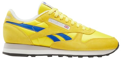 Reebok Baskets Classiques Unisexes en Cuir, Golden Haze/Optimum Blue/Chalk, 36 EU, Golden Haze Optimum Blue Chalk, 36 EU