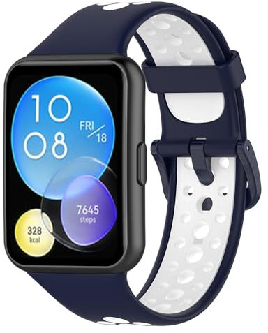 BYISYUE Respirable para Huawei Watch Fit 2, Silicona Deporte Brazalete Pulsera de Repuesto para Huawei Watch Fit 2 Active/Fit 2 Classic/Fit 2 Elegant