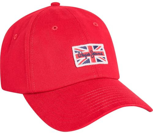 Pepe Jeans Herren Union Cap Verschluss, Rugby-Rot, Einheitsgröße