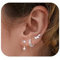 Kenivira 3 Paare Silber 925 Ohrringe für Damen - 14 Karat Vergoldete, Hypoallergene Kleine Ohrstecker und Creolen Sets für Mehrere Piercings
