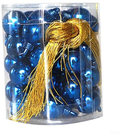 Weihnachtskugel-Ornamente, bruchsichere Weihnachtsschmuck-Set, Dekorationen, 48-teiliges Set, 15 cm Durchmesser, bruchsichere Kunststoffkugeln (blau)