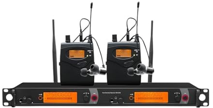 IEM Channel In Ear Monitor Wireless System Professional Monitoring With Earphone For Stage Performance(4 Bodypacks)