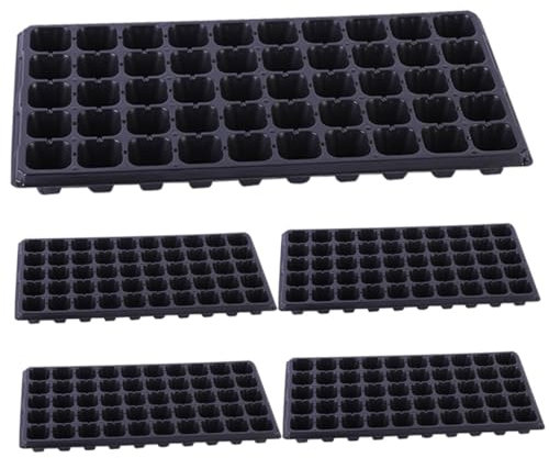 CIYODO 6stücke Keimung Tablett Kunststoff Multi-Slots Anzuchtschale Pflanzenschale Starterschale Aussaat Tablett Für Sukkulenten Kakteen