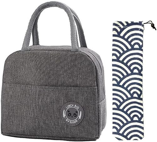 Lunch Bags for Women Insulated Lunch Bags Adults Cooler Bag Water-Resistant Thermal Leak-Proof Lunch Organizer for Children Girls Men Work Picnic Grey