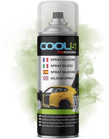 COOL5 Silicon Spray - Spray silicone pour joints de voiture, pièces en caoutchouc et ceintures de sécurité, 400ml + Nettoyant universel 500ml