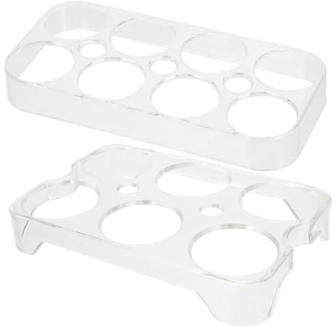 iplusmile 2piezas Organizador De Huevos Para Frigorífico Con Bandejas Huevos Soporte Resistente y Seguro Para Almacenamiento y Protección Doméstica