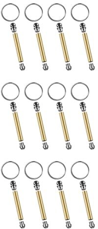 Comphic Comprehensive 12pcs WoodTurning Keychain Kit with Mandrel for Crafting and Woodworking, A