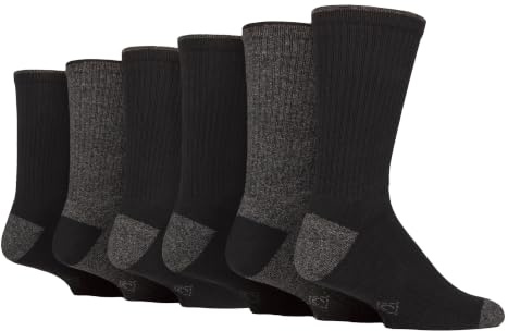COUNTRY PURSUIT - 6 Pairs Mens Water Repellent Hiking Socks | Cotton Rich Cushioned Walking Trekking Socks