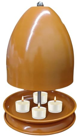 Chauffe-bougie en métal – Chauffage de table à double paroi, mini four élégant, appareils de chaleur compacts, construction en fer robuste avec finition moderne | Support chauffant pour bougie