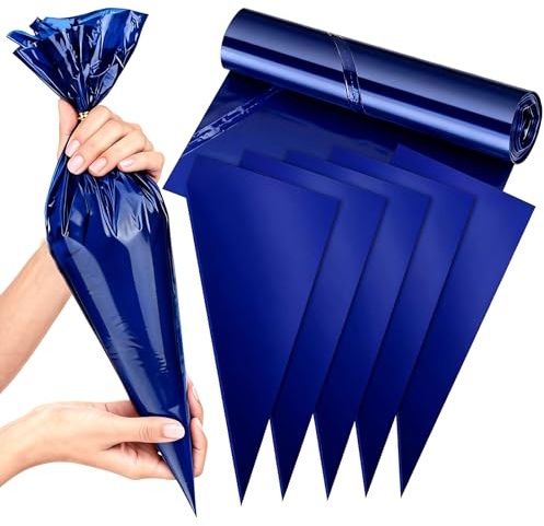 YINKIGI 21 Inch Large Piping Bags Disposable Thickened, 30 Pack, Blue