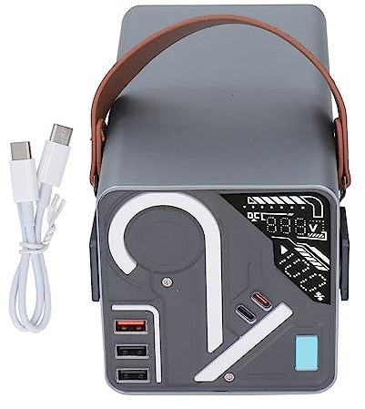 Estación de energía portátil 120W 296Wh 80000mAh Fuente de alimentación móvil con puertos PD100W y PD30W tipo C, almacenamiento de energía para uso de emergencia en exteriores,