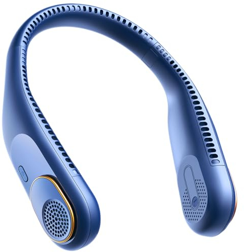 SWEETFULL Portable Neck Fan, 5200mAh Rechargeable Bladeless Personal Cooler, 360° Airflow Wearable USB Device, 4 Speeds Hands-Free for Travel, Outdoor Sports - Summer Gift for Men Women