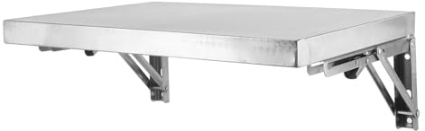 GETAJGHSD Metall Wandregal Klappbar 40 X 30cm Edelstahl Aufbewahrungsregal für Küche und Badezimmer Wandmontiertes Hängeregal für Gastronomie und Haushalt