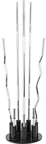GORILLA SPORTS® Langhantelablage - für 8 Stangen mit 30 mm / 50 mm Aufnahme, 44 x 17 cm, Vertikal, Platzsparende - Hantelständer, Hantelablage, Langhantelständer, Stangen-Halterung, Krafttraining