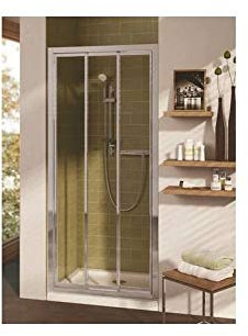 Ideal Standard - Porta scorrevole a 3 ante per box doccia Connect/P - 100 cm, Cromo lucido/lastra trasparente, A magazzino
