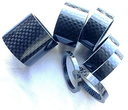 Fahrrad Ahead Vorbau Headset Spacer Distanzscheiben 1 1/8 3/5/8/10/15/20/30 mm Karbon Glossy