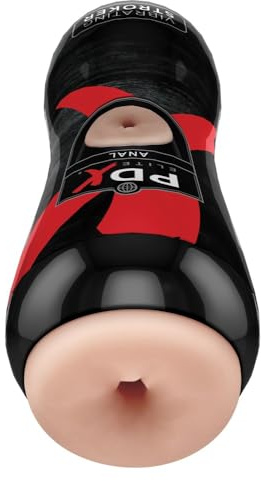 PDX Vibrating Anal Stroker, Light & Black, One Size