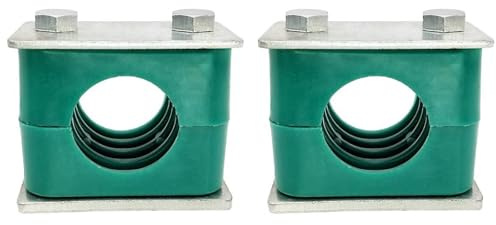 Hydraulische Rohrschelle 2 Stück Kunststoff Rohrschellen Standard metrisch Schlauchschellen für Außendurchmesser Rohr, grün