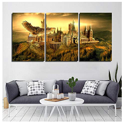 Yhnjikl Hogwarts Leinwand Poster Drucke Wandkunst Malerei Dekorative Bild Moderne Dekoration Zubehör Pop-50x70 cm Kein Rahmen