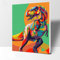 Elftoyer Peinture par numéros pour enfants, adultes et débutants, kit cadeau de peinture sur toile pour décoration de la maison – Dinosaures colorés 30,5 x 40,6 cm (cadre en bois)