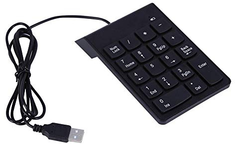Dpofirs USB Ziffernblock Tragbare Ziffernblock Tastatur 18 Tasten Tastatur für Laptop Desktop PC Pro USB Numeric Keypad