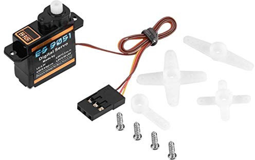 Demeras EMAX ES9051 4.3g Micro Servo numérique engrenage en Plastique 0.8 kg Couple engrenage en Plastique Servo pour Avion 3D F3P RC