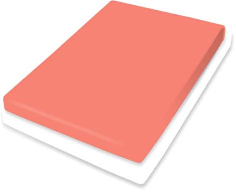 Bassetti Boxspring Spannbettlaken Uni Coralle 687 aus Baumwolle und Elasthan in der Farbe Coralle, Maße: 180cm x 200cm, 200cm x 220cm, 9302396