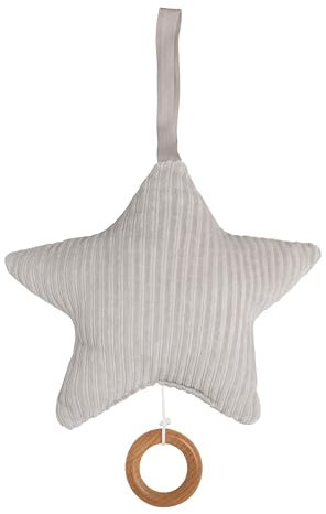 Baby's Only - Sternförmige Spieluhr fur Babyzimmer - Twinkle, Twinkle Little Star - 22x21 cm - Baby Spieluhr - Für Jungen und Mädchen - Kieselgrau