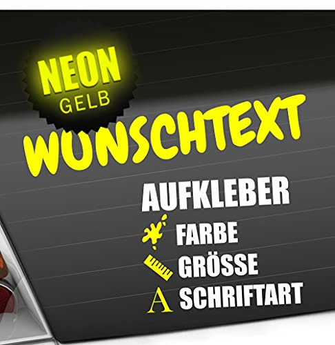Kiwistar - Autoaufkleber - Wunschtext Aufkleber Buchstaben Zahlen Schriftzug - Namen Spruch selber kleben und gestalten - Aufkleber für Auto Kfz Fahrrad, LKW, Truck Mofa