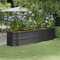WIFESE Jardinière Acier Enduit de Poudre 296x80x68 cm Anthracite Jardiniere Exterieur Grande Taille Jardiniere Balcon Jardiniere sur Pieds Carré Potager Rectangulaire Potager Balcon