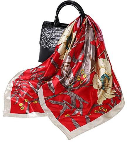 FAIRYGATE Schal Damen Halstücher Schal Tuch Blume Bandana Halstuch Kopftuch Elegant Business Scarf 74020