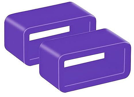 Taffstyle 2 Stück Uhren Armband Schlaufen Ersatzschlaufen Ersatz Ring Uhrenarmbänder Silikon Silikonuhr Armbanduhr Sport Uhr Farbige Sportuhr Set Lila Kinder 14mm