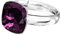 925 Sterling Silber 44 farben Ringe für Damen Verstellbarer mit Marken Kristalle, Glänzend Cubic Zirkonia Ring Fingerring Kommt in Schmuck Geschenk Box (Ametyst)