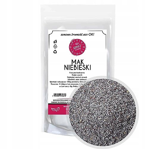 Winoszarnia PREMIUM Blaumohn 1000g (1 kg) - Backfertiger Mohnsamen | Hohe Qualität & Intensives Aroma | Ideal für Kuchen, Strudel & Gebäck