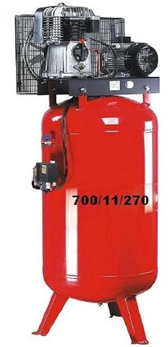 Kompressor 700/11/270 stehend 5,5PS Werkstattkompressor + Schlauchaufroller 30m AWZ