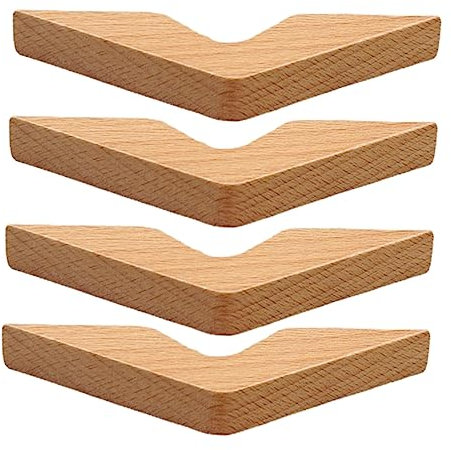 NUOBESTY 4 Stück Daumen Lesezeichen Buchmarker aus Holz Buchseitenhalter Finger-Lesezeichen book holder buchklammer bookshelf Buchhalter Lesezubehör hölzern Bücherregal Leseregal Buchbinder