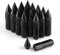 SINGARO 20PCS M12X1.5 Wheel Lug Nuts, Cap Spiked Extended Tuner 60mm Aluminum Wheels Rims Lug Nuts (Black)