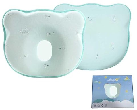 Upven Babykissen Kopfkissen, Baby Kissen, Neugeborene Memory Foam Reisekissen, Baby Babykissen Gegen Plattkopf, Weiches Nackenschutz Kinderkissen für 0-12 Monate Neugeborene Rosa