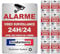 Panneau Alarme Vidéo Surveillance 24H/24 | Disuasif Anti-Cambriolage Maison, Commerce, Garage | Effet Métal, Résistant aux Intempéries (Panneau Gendarmerie)
