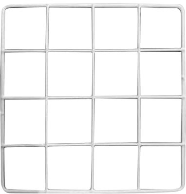 Senrusa Panel de Pared de Rejilla, Rejilla de Pared de Alambre Blanco, Organizador de Almacenamiento de Pared Colgante de Hierro Grueso para decoración de Pared de exhibición de Fotos