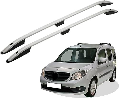 gxybr Dachgepäckträger Aluminiumlegierung Seitenstangen für Mercedes Benz Citan L3 2012+, Dachträger Gepäckträger Seitenstangen Schienen Dachreling