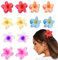 IKOPFLN 12 Pezzi Mollettone Capelli Donna Fiori per Capelli Donna Colori Vivaci 4 cm, Mollettone fiore, Pinze per capelli fiori, Mollette fiori per capelli, Flower Hair Clip Mollette Capelli Donna