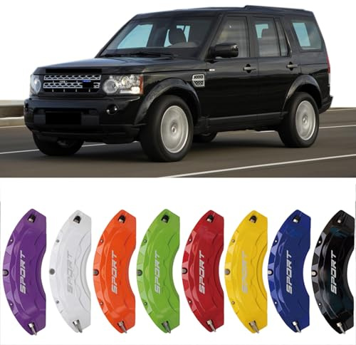 4pc Brake Caliper Covers Compatible Front Rear for LAND ROVER DISCOVERY Accessories (Black)