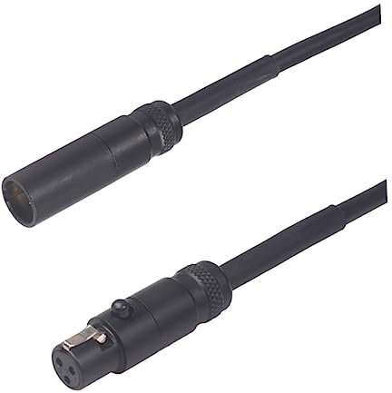SECFOU Microphone Lavalier Xlr Cable 0.3m Mini Xlr Male to Female Flexible Audio Extension Cord